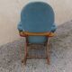 Velvet armchair and adjustable wood