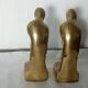 PAIR OF GREENHOUSE BOOKS IN LATON BRONZE EFFECT RODIN'S THINKER
