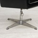 1960s, scandinavian design, swivel chair, original condition, artificial leather, cast aluminum base