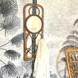 Portemanteau rotin vintage