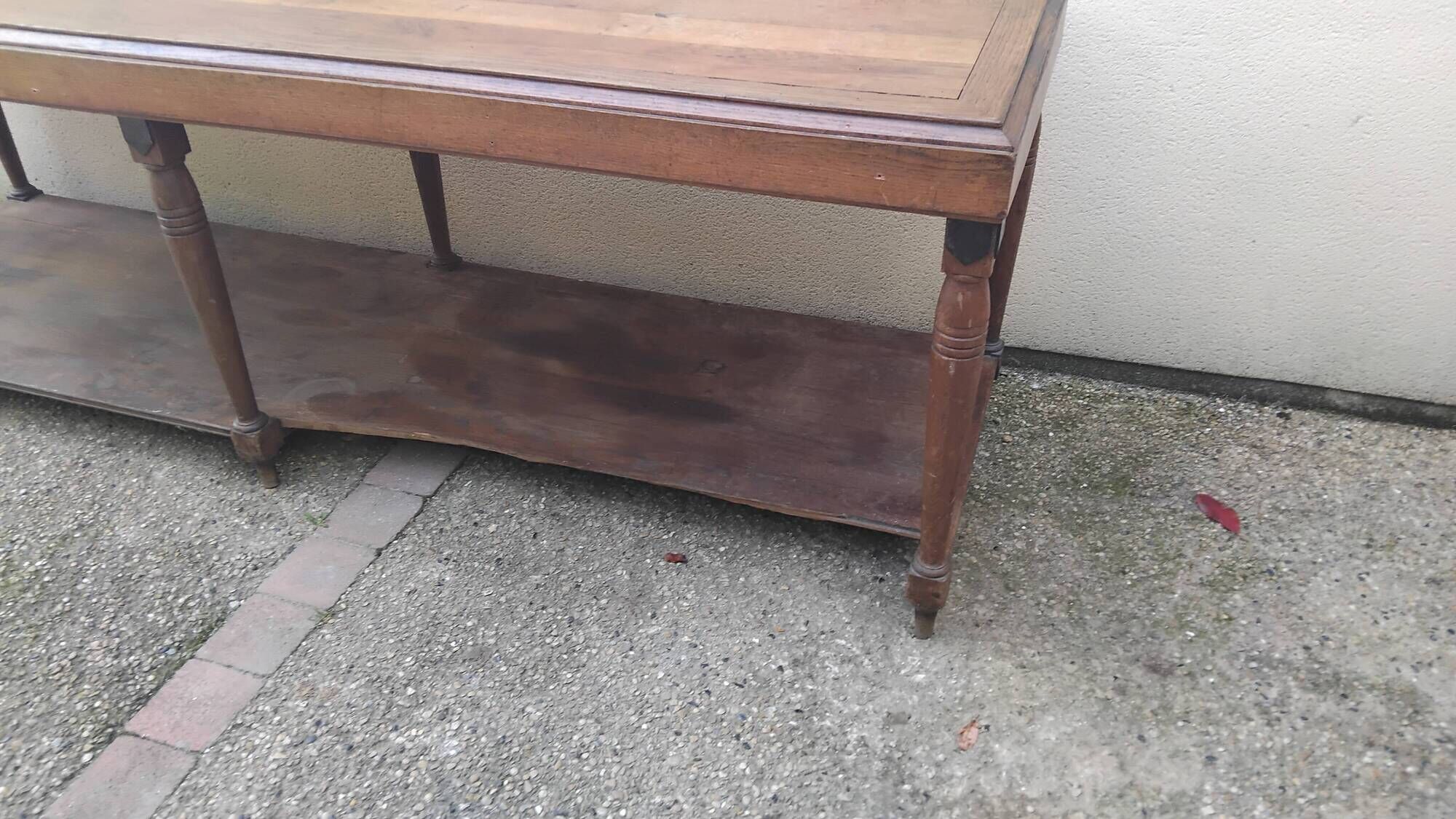 Grande table Drapier ancienne XIX eme meuble métier atelier tissu commerce