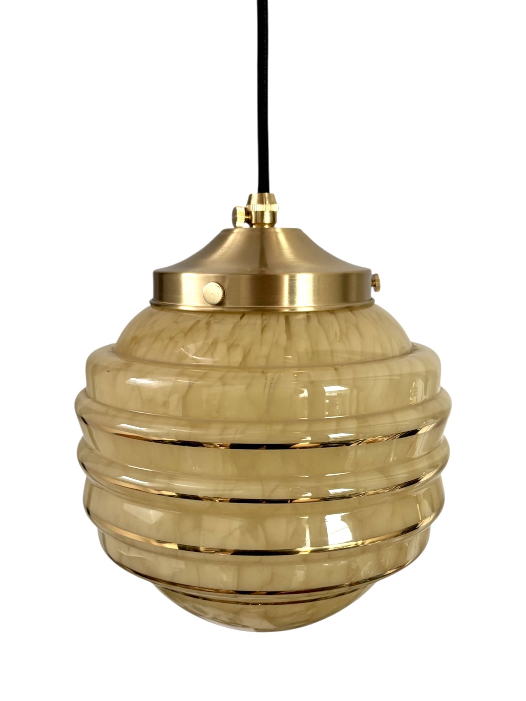 Suspension globe Art Déco