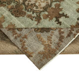 Handwoven overdyed turkish 1970s 170 x 271 cm brown carpet