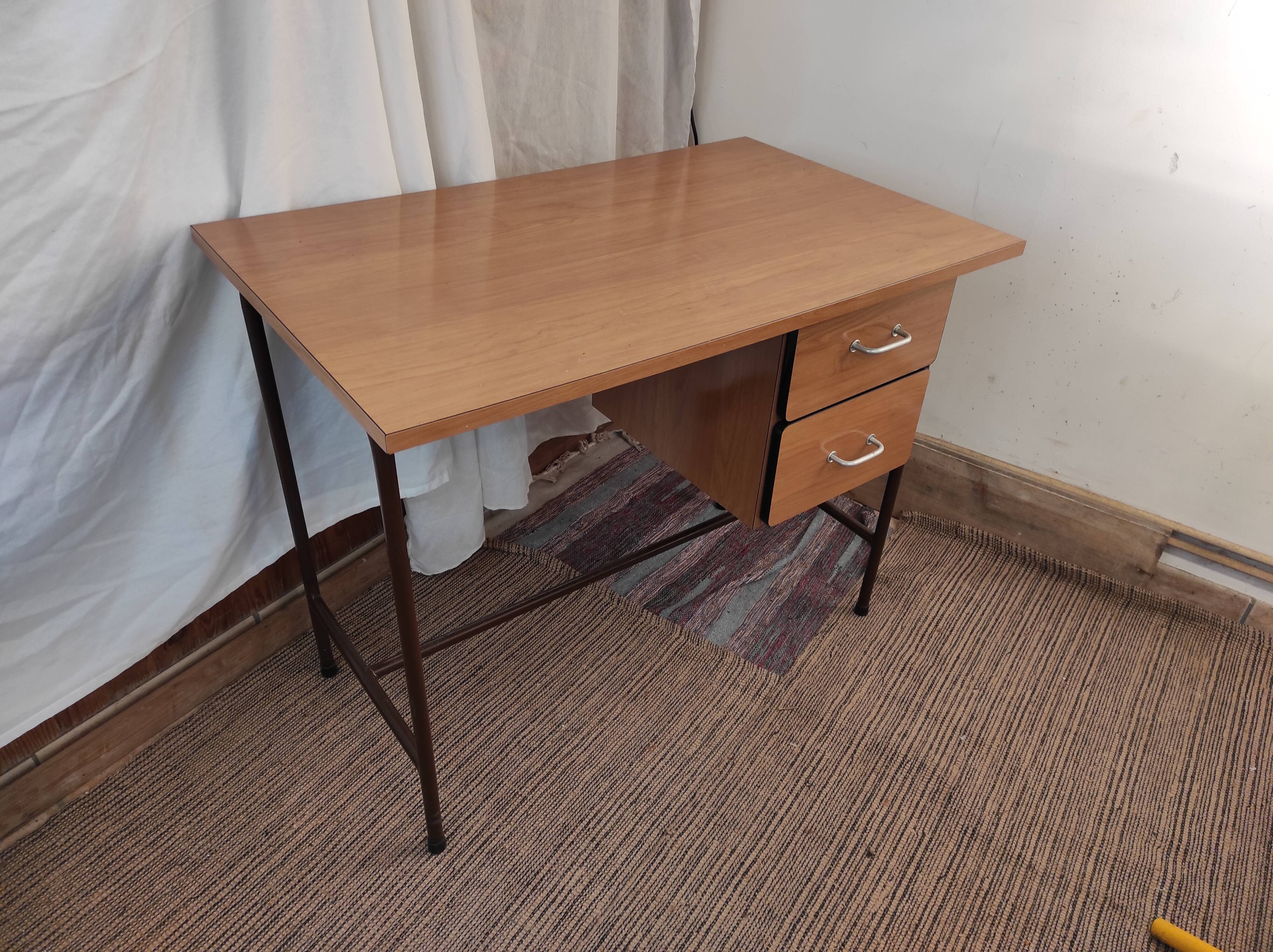 Formica 1960 desk with two drawers
