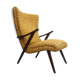 1950s highback chair ocher-yellow
