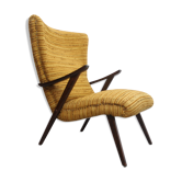 Fauteuil des années 1950 jaune ocre