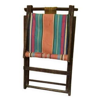 French wooden beach chair from the 1st half of the 20th century