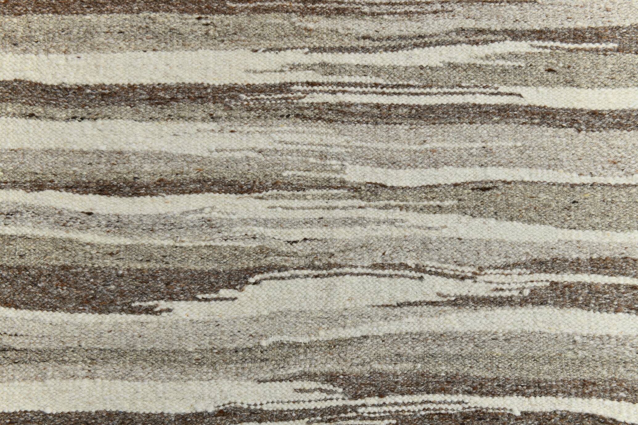 Vintage Ethnic Striped Kilim Runner Rug, 79x356Cm