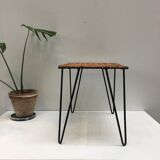 Rattan and metal coffee table by Raoul Guys