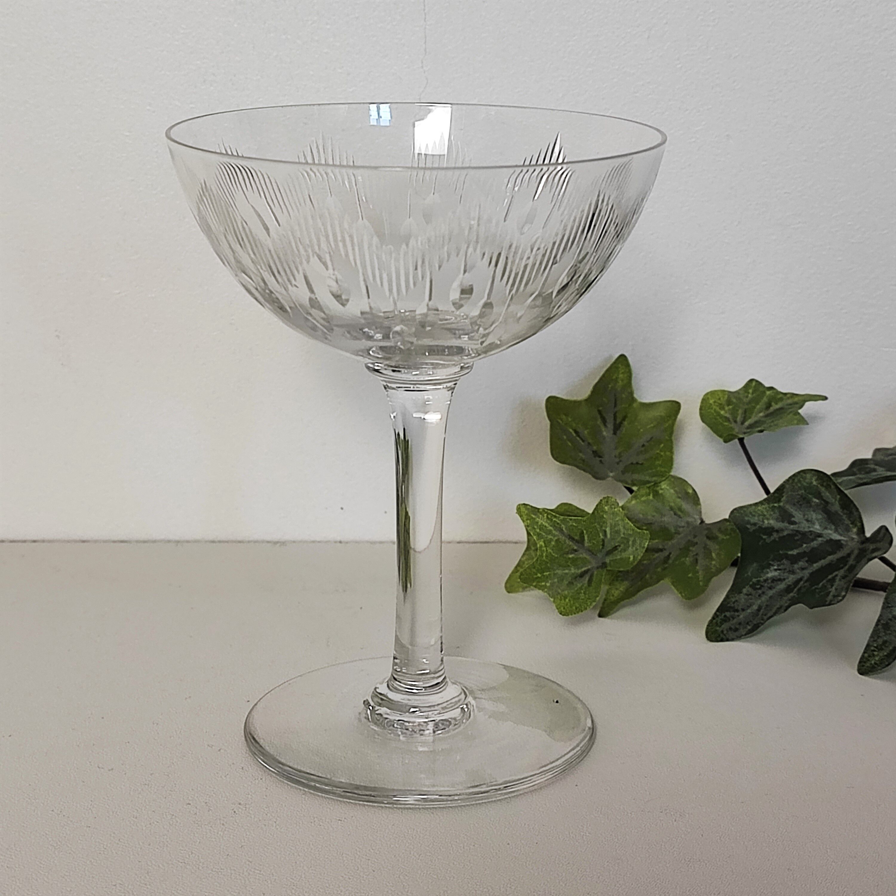 Crystal champagne glasses