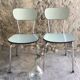Paire de chaises en formica bleu ciel
