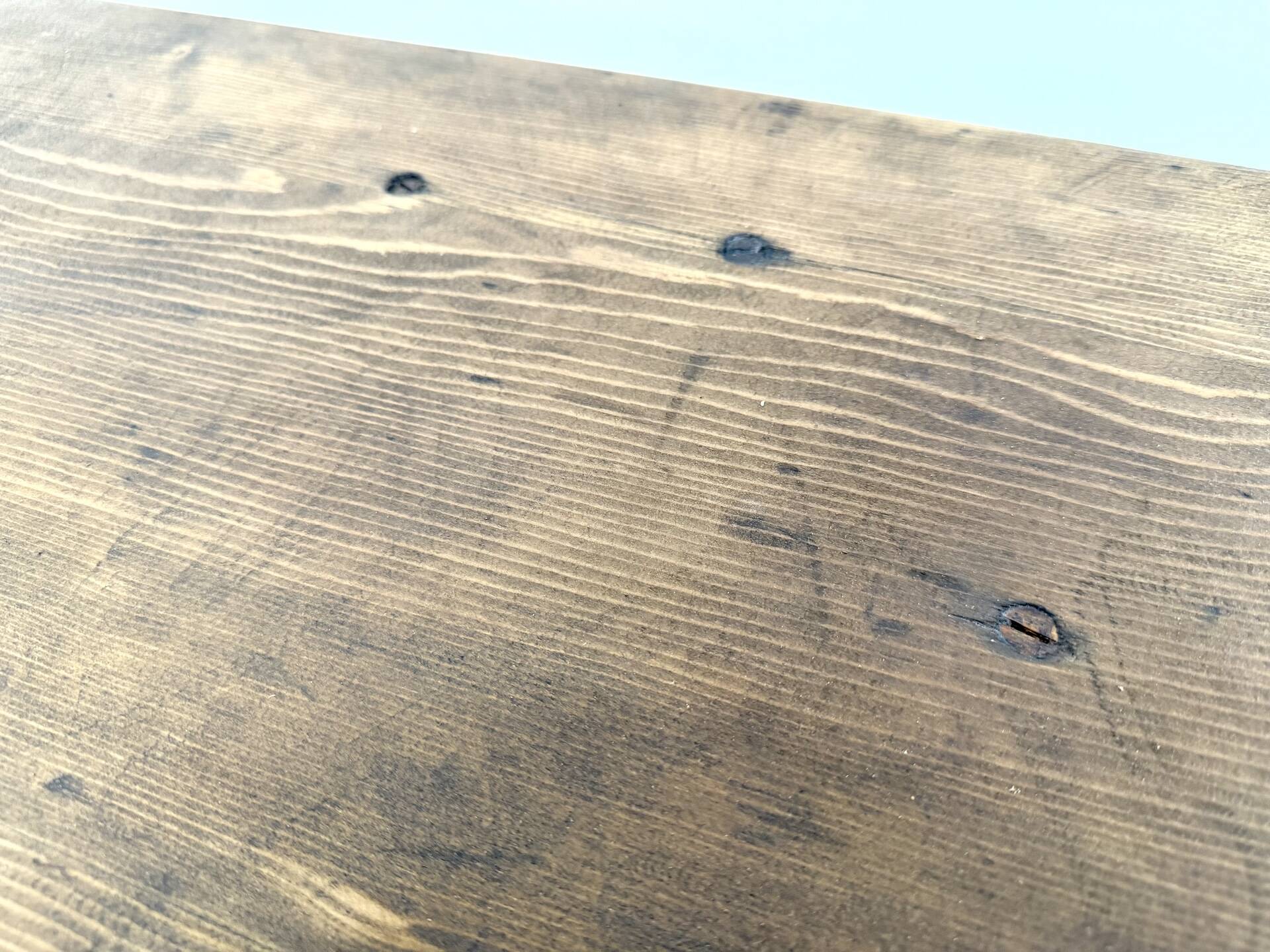 Solid pine farmhouse table, two drawers, fluted legs, France.