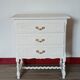 Petite Commode Vintage Style Louis XIII - Blanc Mat & Pieds Torsadés