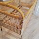 Vintage rattan baby bed