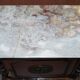 Louis Buffet in Walnut 19th Century with Drawers, Marble and Bronze Ornaments