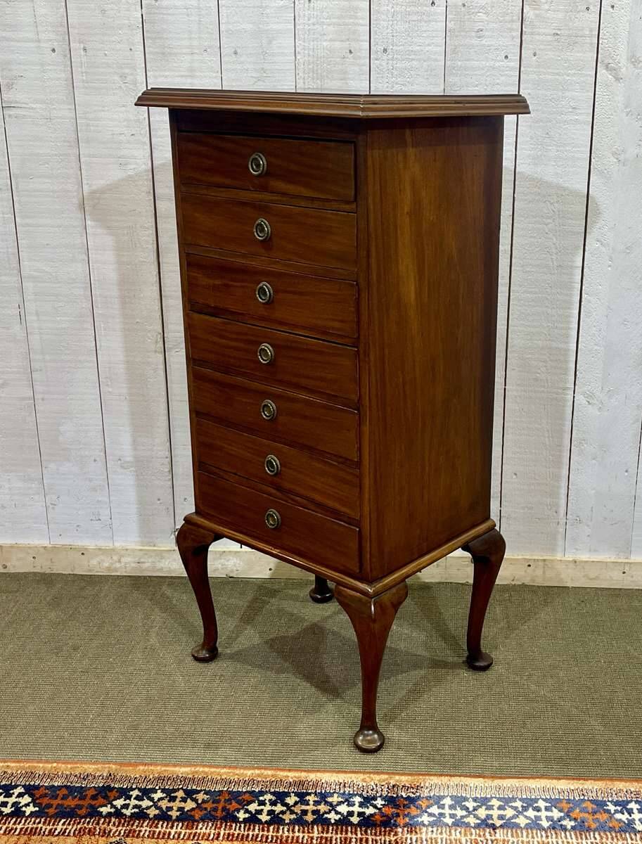 English mahogany music cabinet, early 20th century