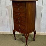 English mahogany music cabinet, early 20th century