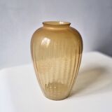 Tin crackle Sonoor vase by A.D. Copier for Leerdam, The Netherlands 1938