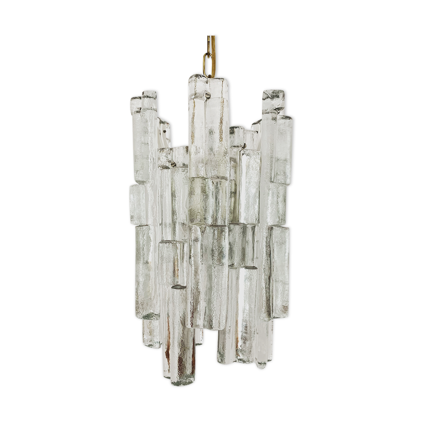 Ice glass chandelier by J.T. Kalmar