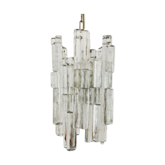 Ice glass chandelier by J.T. Kalmar