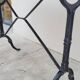 Marble and antique cast iron bistro table