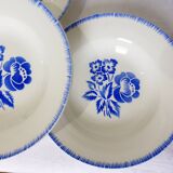 4 hollow plates of Digoin Sarreguemines model Simone 211247