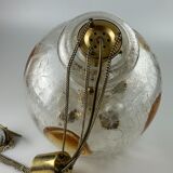 1960's 1970's brutalist ceiling lamp pendant lamp brass & murano glass