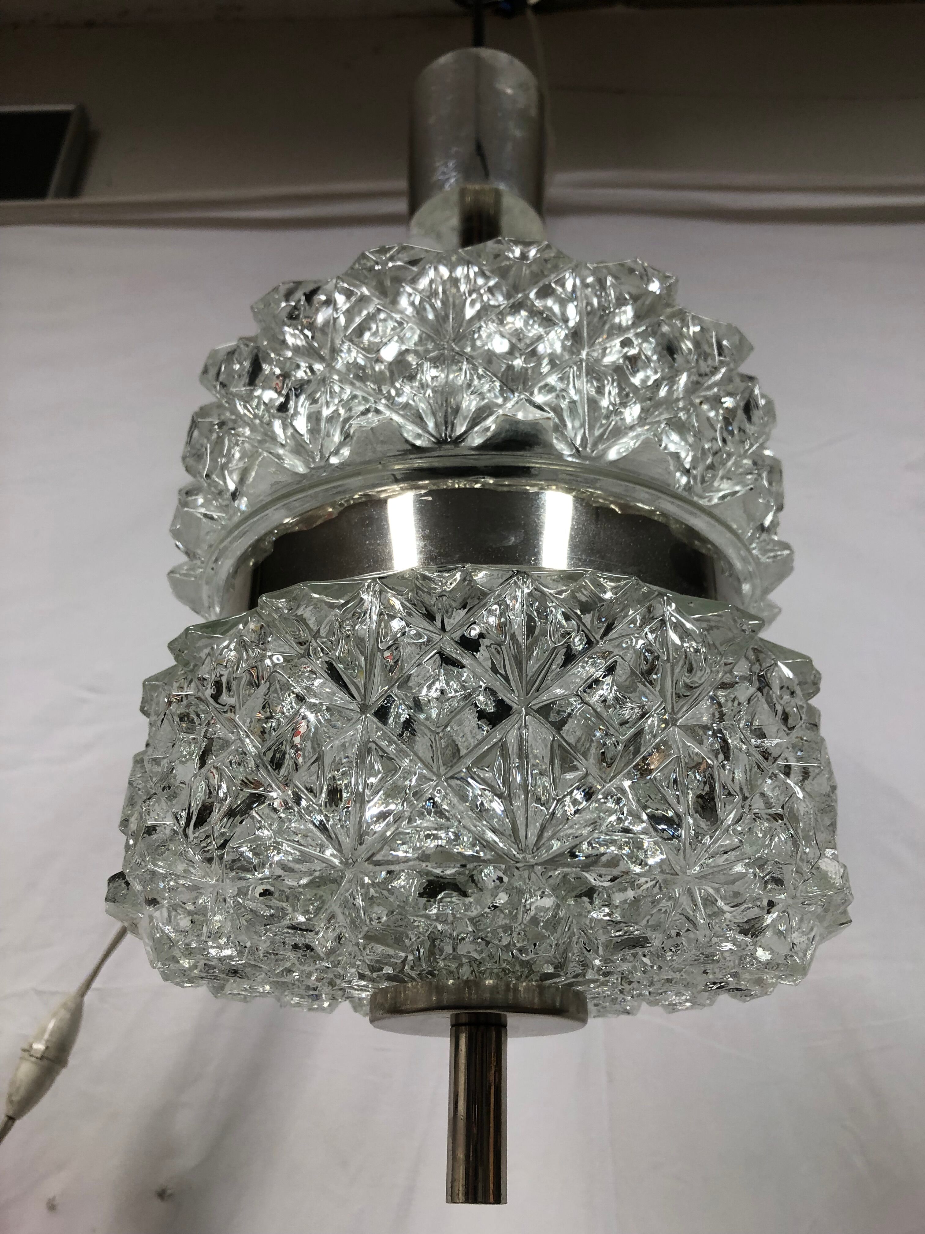 Glass chandelier 1970