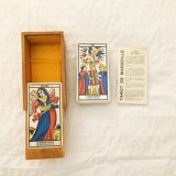 Tarot deck and wooden box therein