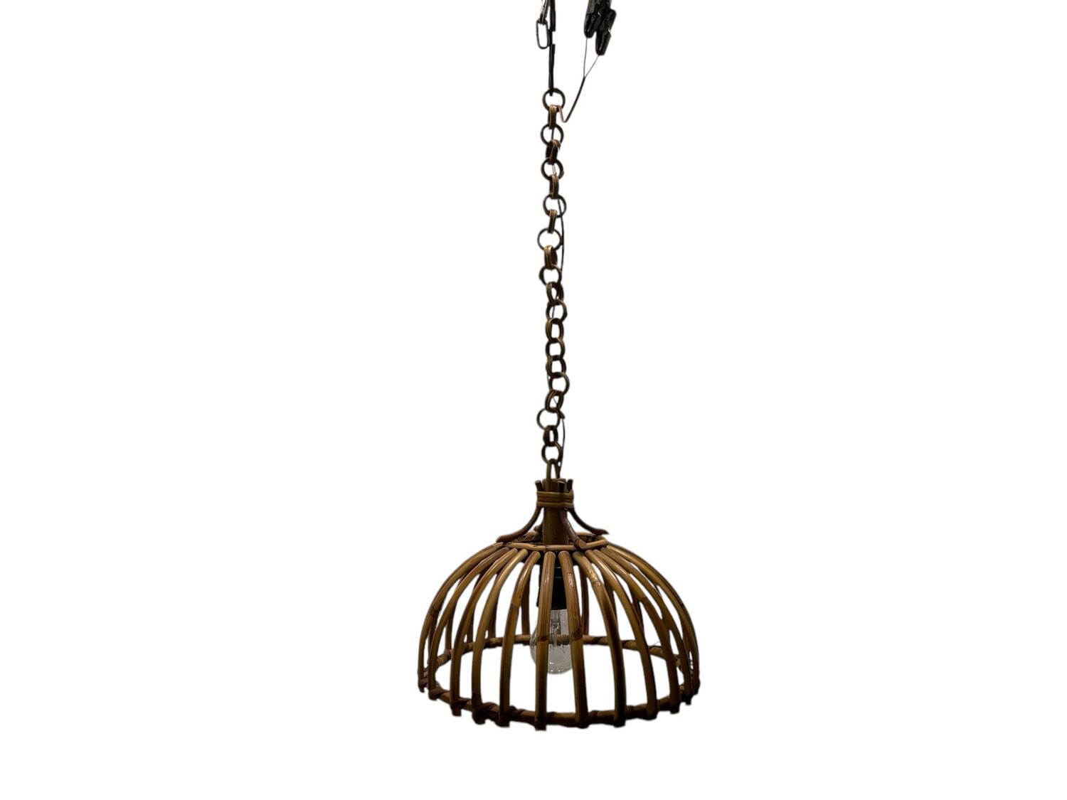 Handcrafted  Rattan Light Pendant 1960’s