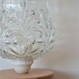 Table lamp glass globe floral motifs