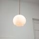 Mid-Century Italian Brass & Opaline Pendant Lamp