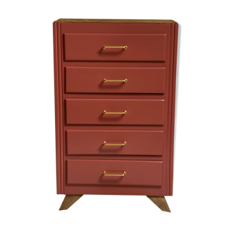 Chiffonnier 5 tiroirs années 60