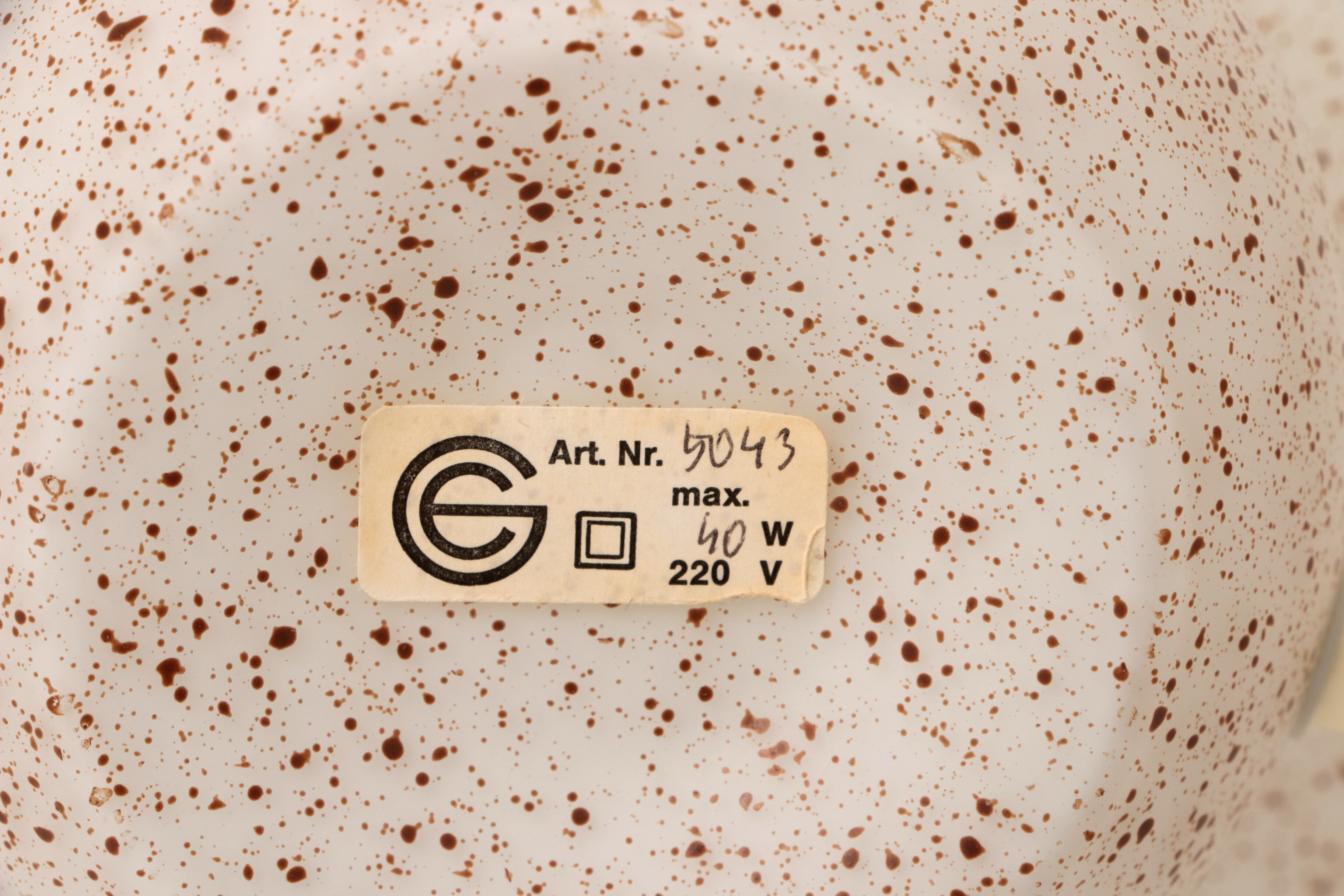 Vintage glass mushroom or champignon lamps 1960 germany.