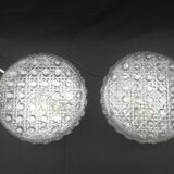 Pair of round ceiling lights
