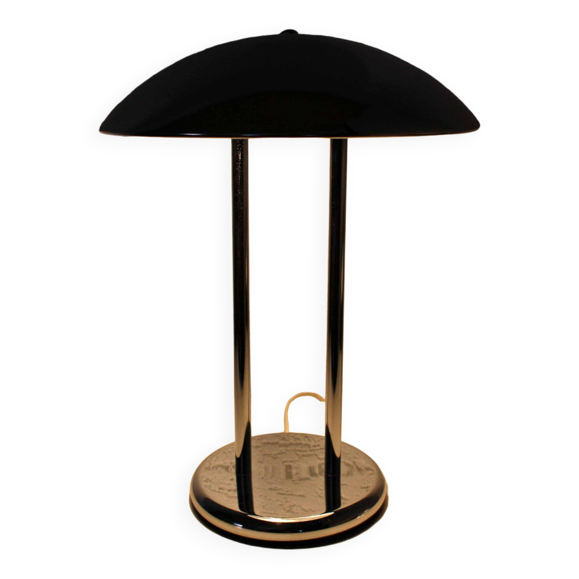 Lampe champignon en métal chromé 1980