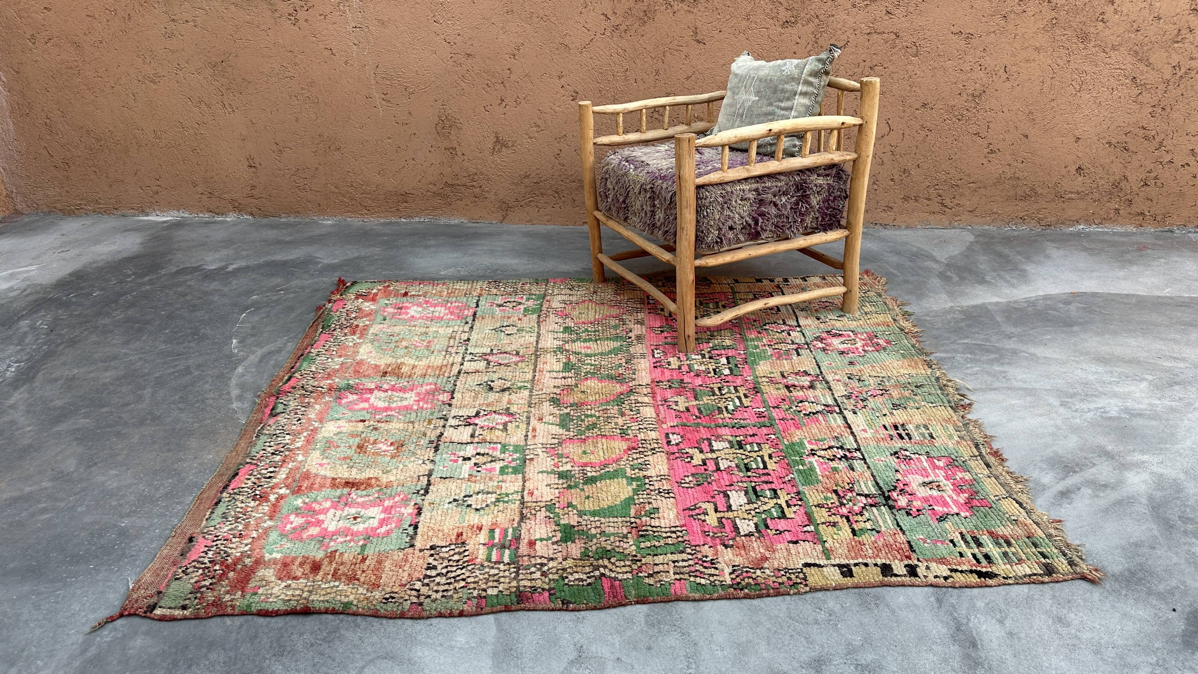 Neutral Boujad Moroccan rug - 202 x 173 cm