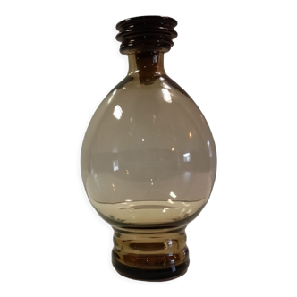 Carafe with stopper, smoked glass, 1970s period