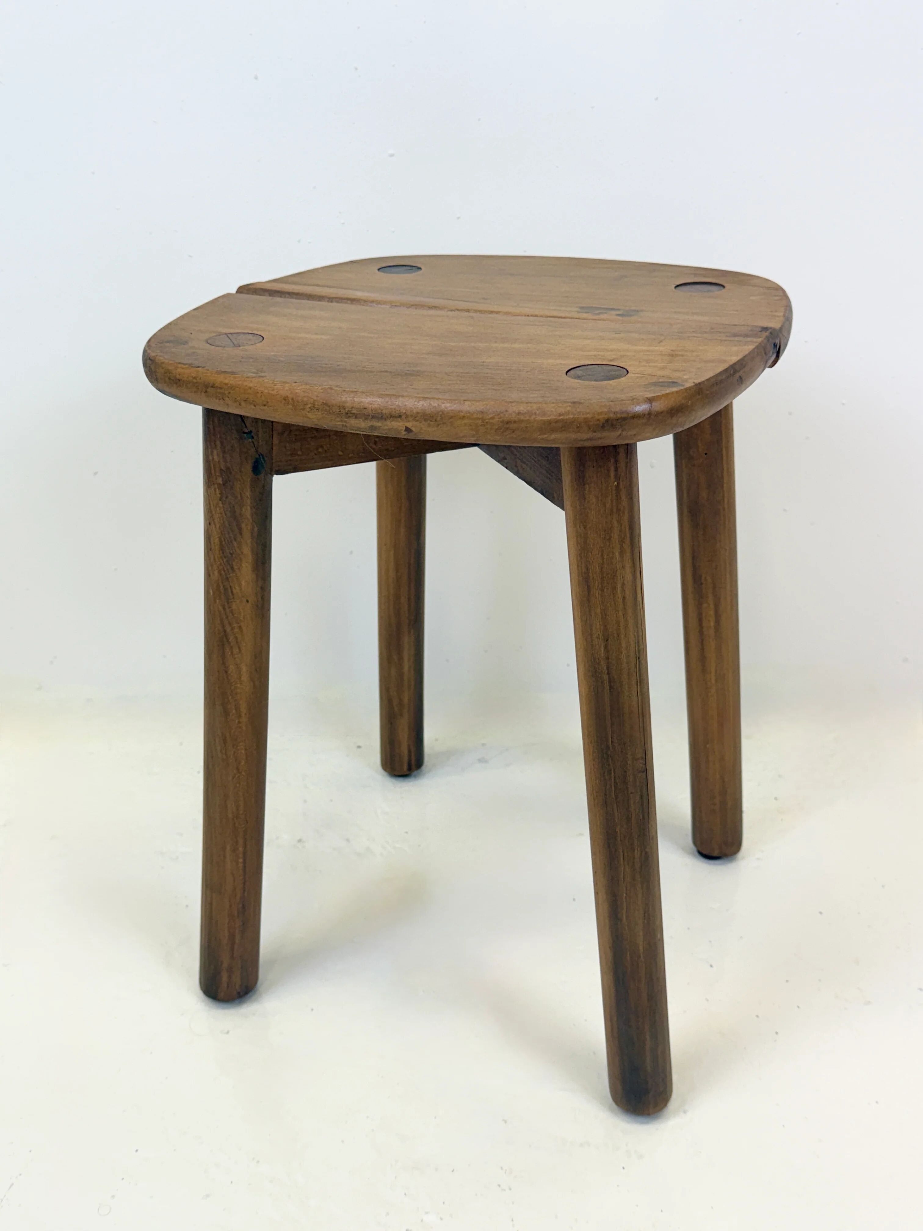 Wooden stool — Pierre Gautier-Delaye, France, 1960s