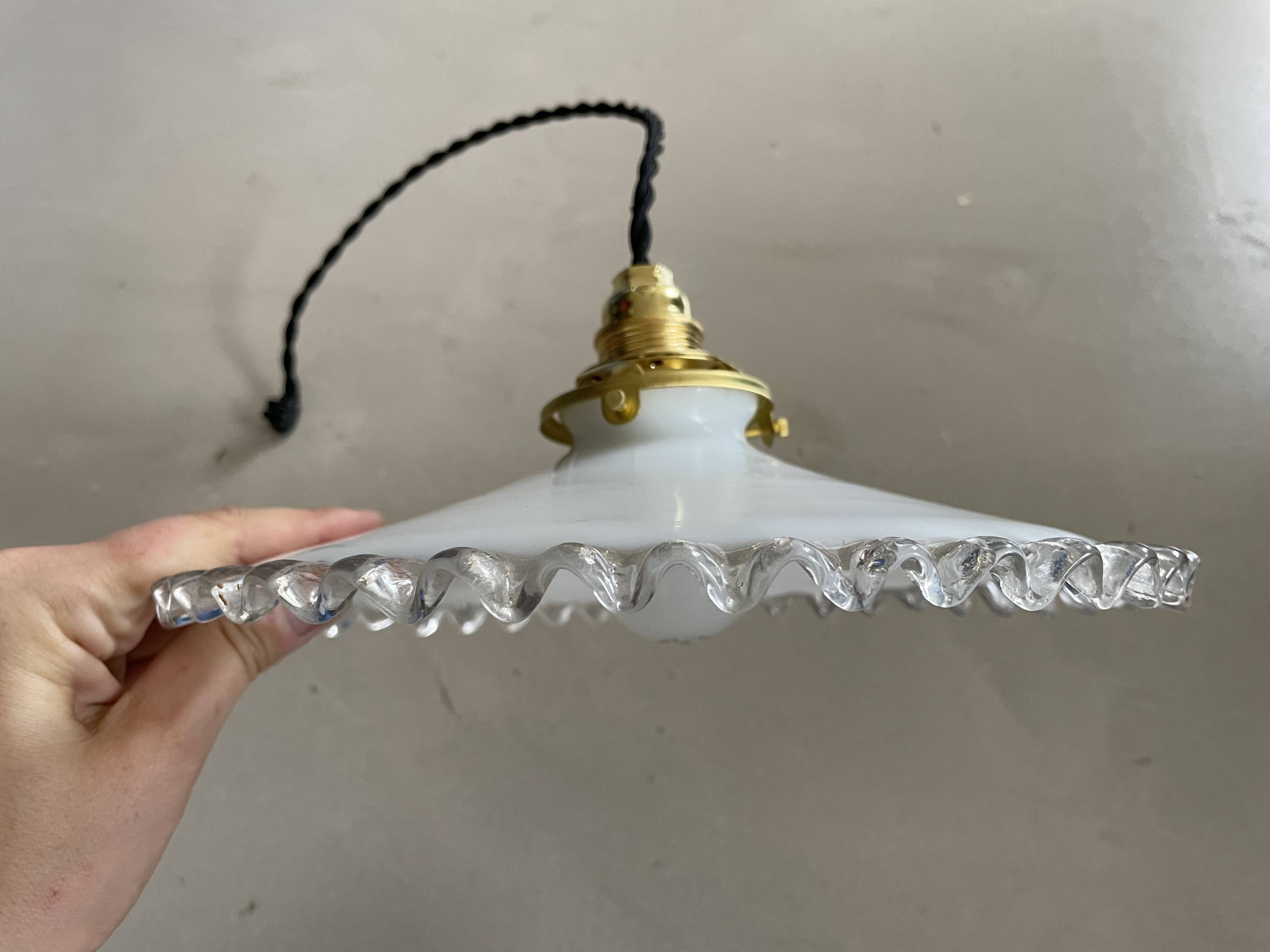 Old opaline pendant light