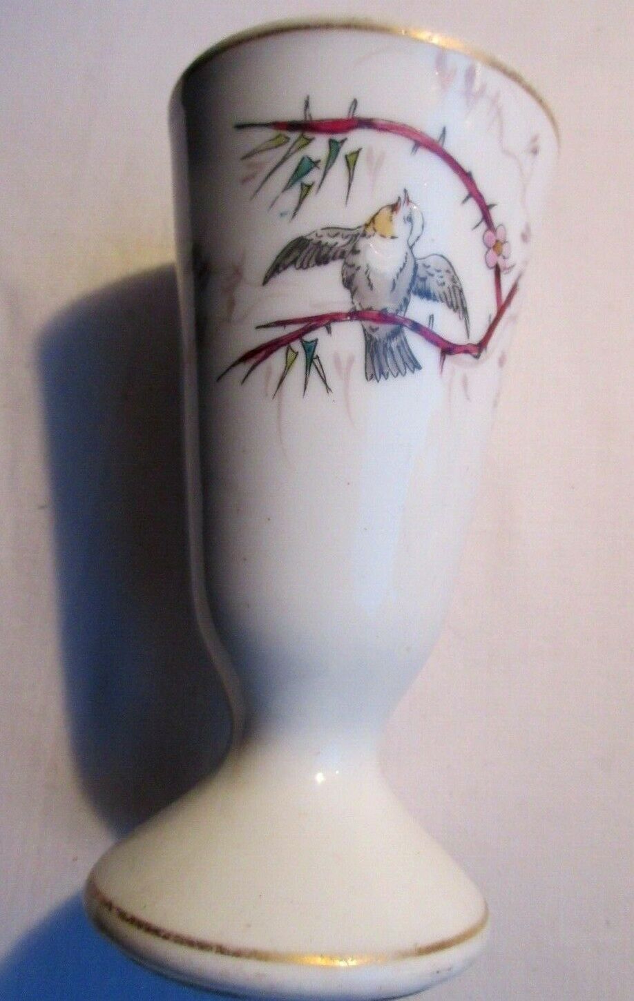 Paris porcelain mazagran, In-flight Hirondelle and other Art Deco bird