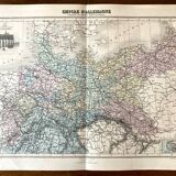Old map geography German Empire Prussia and other northern states