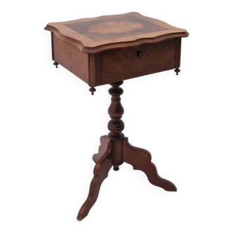 A walnut table - handmade, from around 1870.