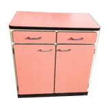 Sideboard in Formica red 2 doors 60 years