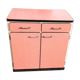 Sideboard in Formica red 2 doors 60 years