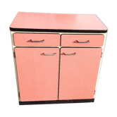 Sideboard in Formica red 2 doors 60 years