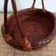 Japanese woven bamboo basket. Ikebana.