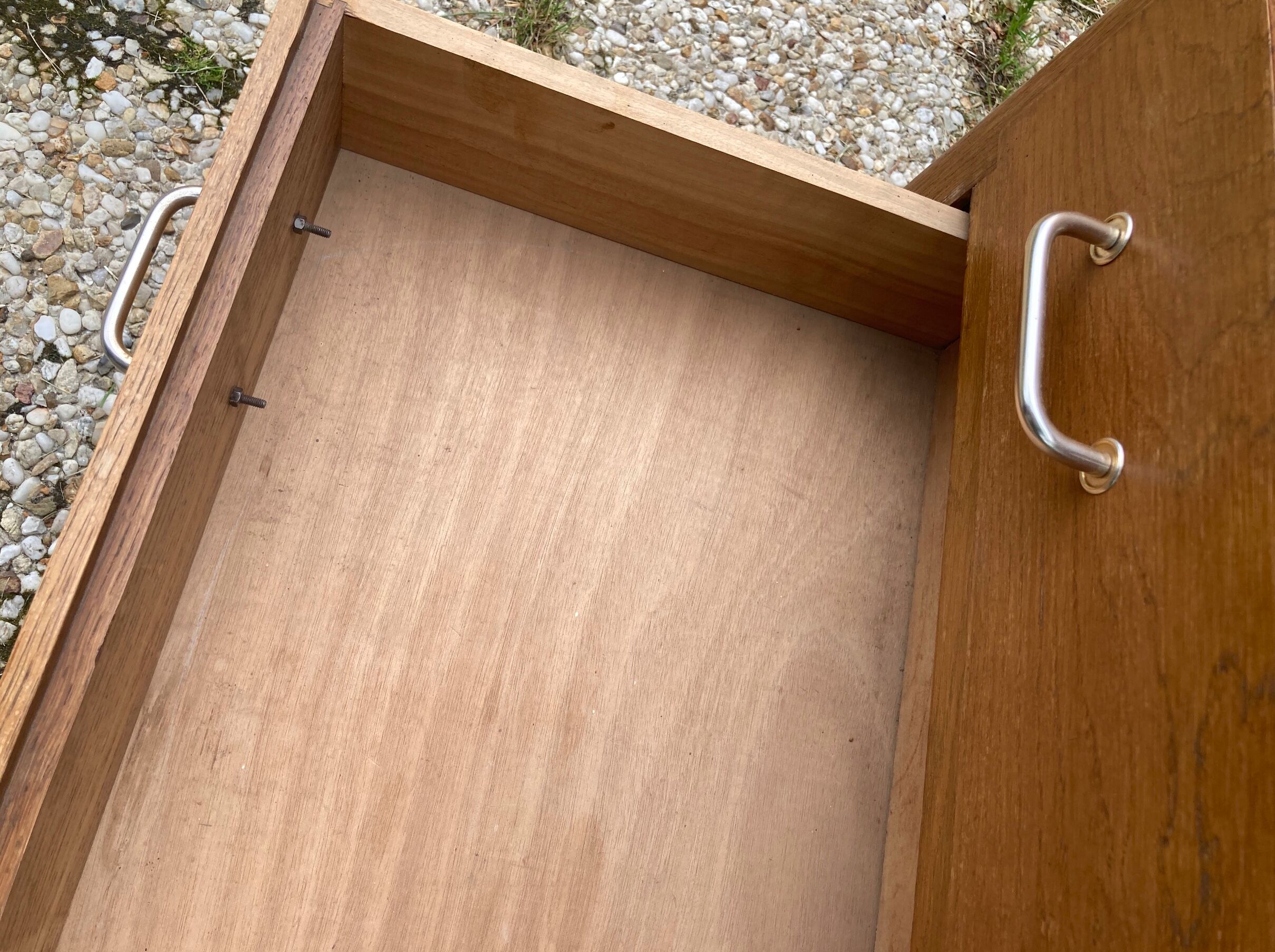 Vintage chest of drawers compass feet