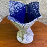 Blue and white crisp vase from the 70s