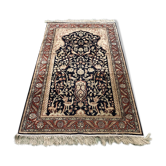 Hand made wool and silk rug-152x91cm